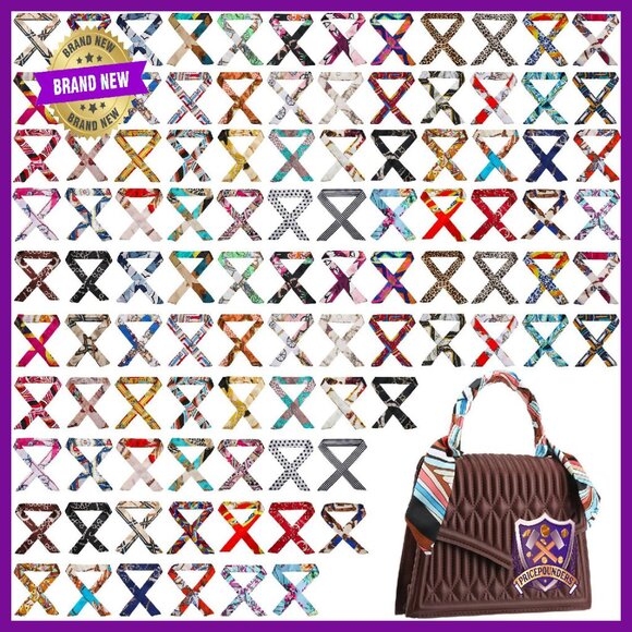 Satin Purse Scarf Handbag Decoration 85cm Neck Scarf Headband Accessory